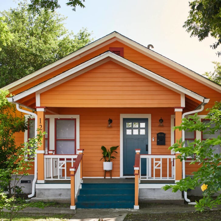 Orange american style bungalow or house