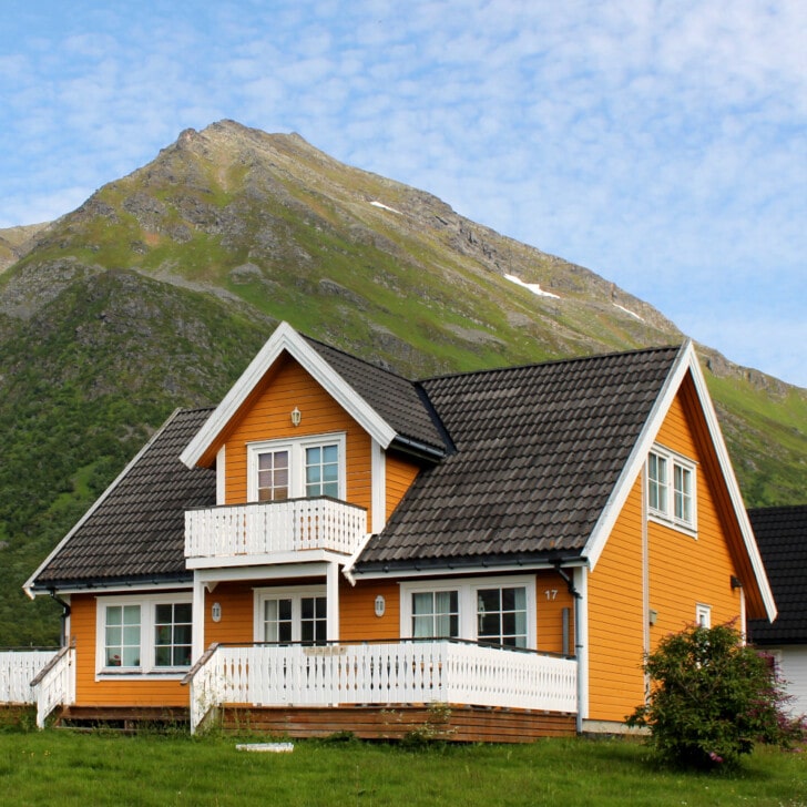 Mountain house orange tones
