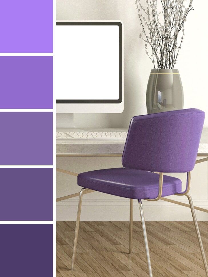 Violet or purple amethyst color