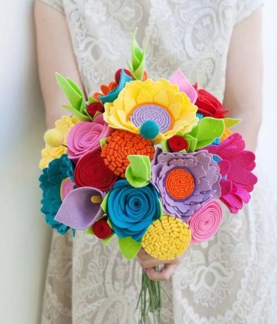 felt bouquet for weddings