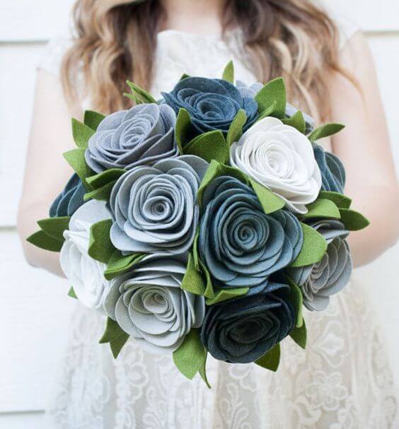 felt bridal bouquets