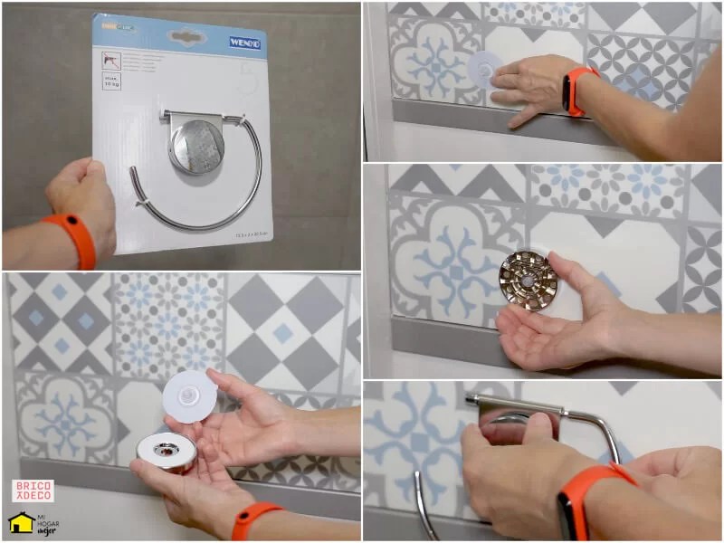 install bathroom accessories without drilling