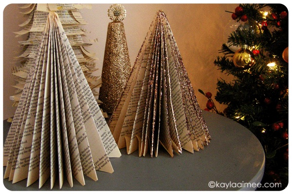christmas decoration with newspaper