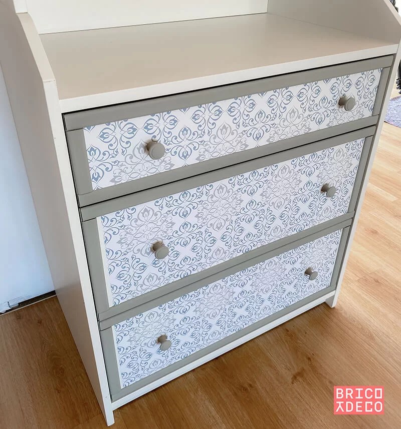 vinyl decorated chest of drawers