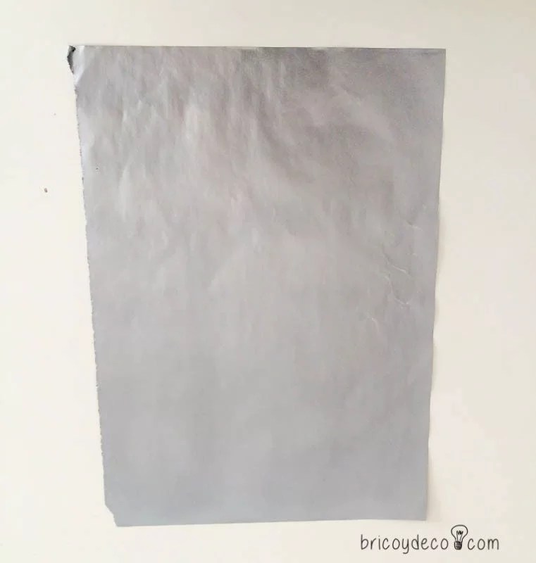 silver spray painted sheet