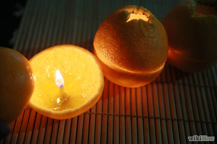 recycle orange peels to make candles