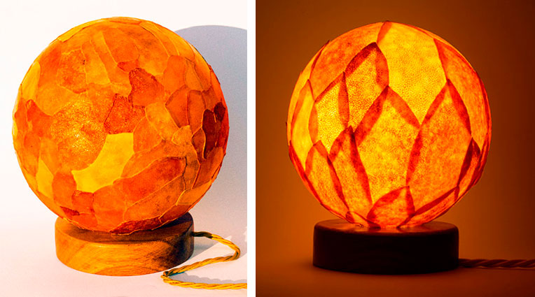 recycle orange peels to make a lamp