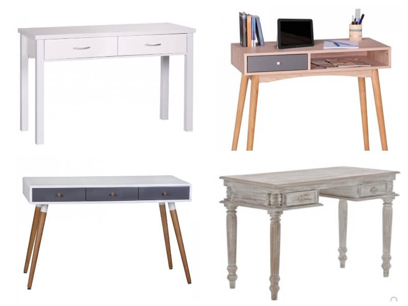 decorate your home office with a desk with drawers