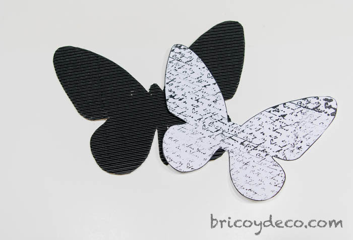 cardboard and paper butterflies