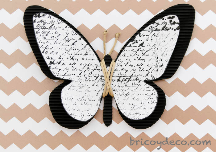 DIY cardboard and paper butterfly