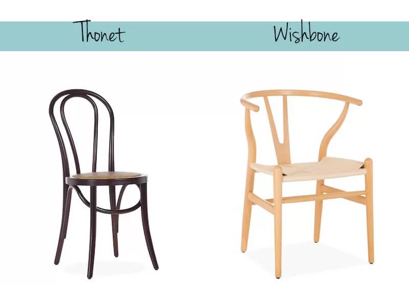 Thonet Chair No. 14 by Michael Thonet and Wishbone Chair by Hans J. Wegner