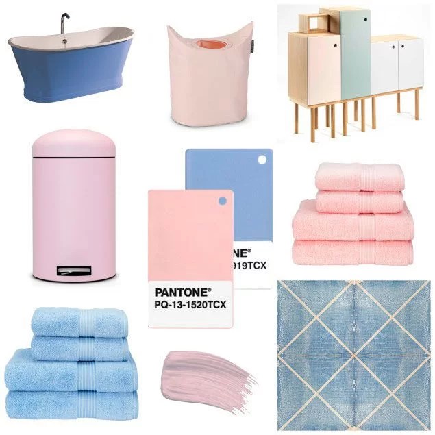 decorate with rose quartz and serenity blue