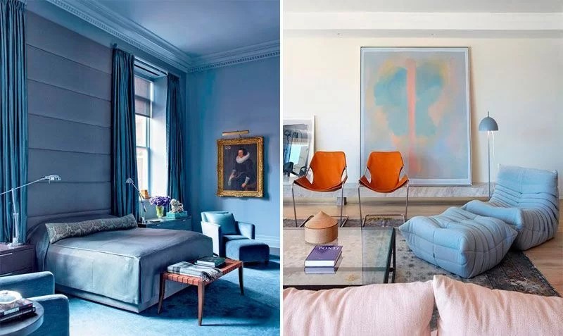decorate with rose quartz and blue serenity