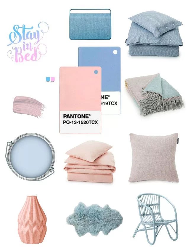 decorate with rose quartz and serenity blue