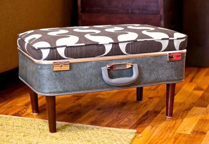 decorate with suitcases and recycle as a footrest