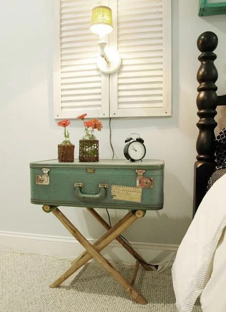 decorate with suitcases and recycle as a nightstand