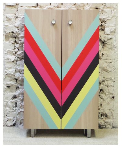 decorate a melamine cabinet with self-adhesive vinyl