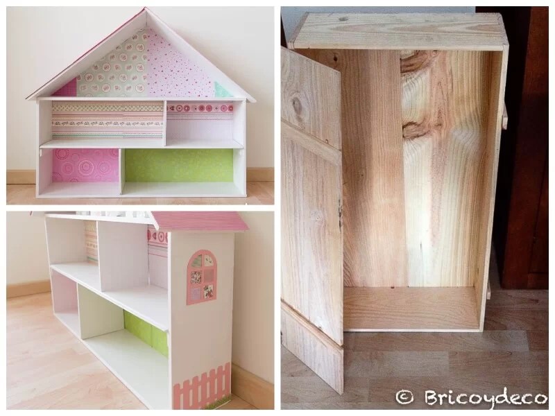 dollhouse with a recycled box