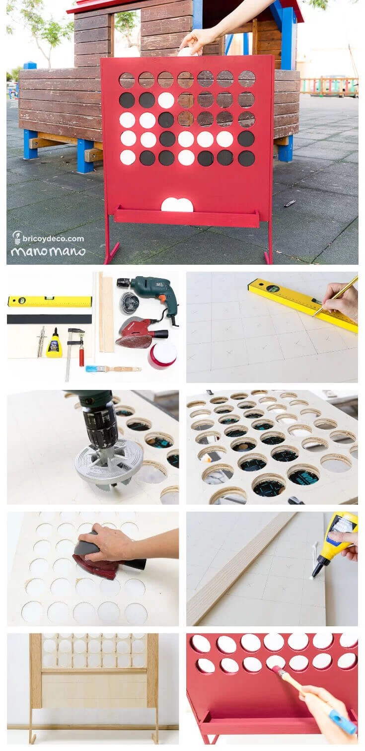 DIY toys: step by step 4 in a row giant