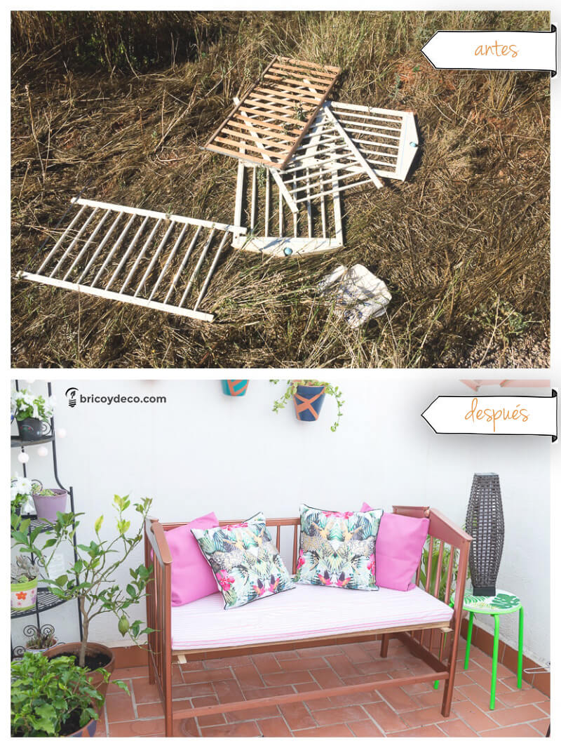 upcycling: from cradle to sofa for terrace