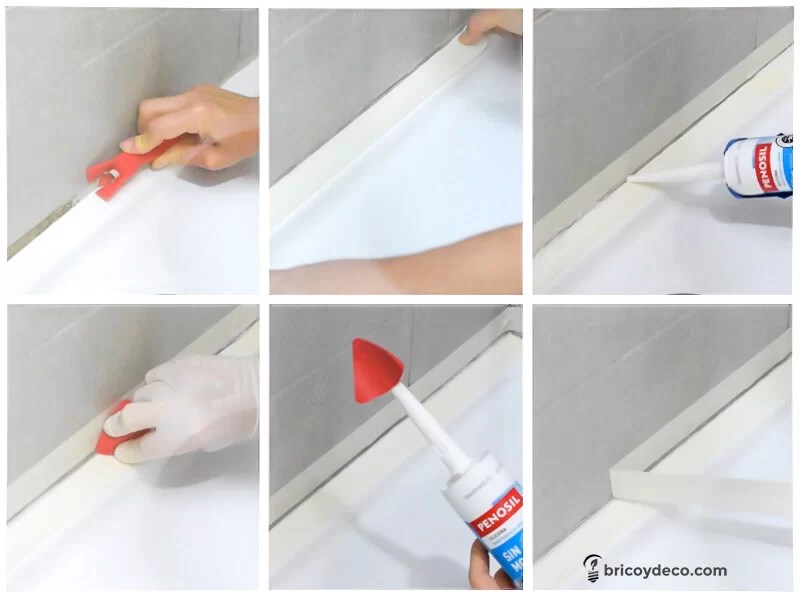 renew the silicone of the shower in an easy way