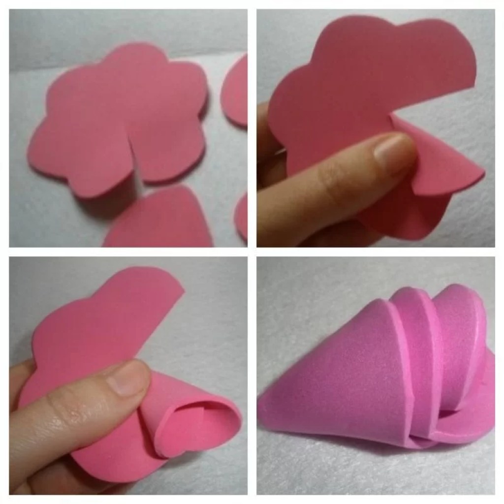 eva foam flower steps