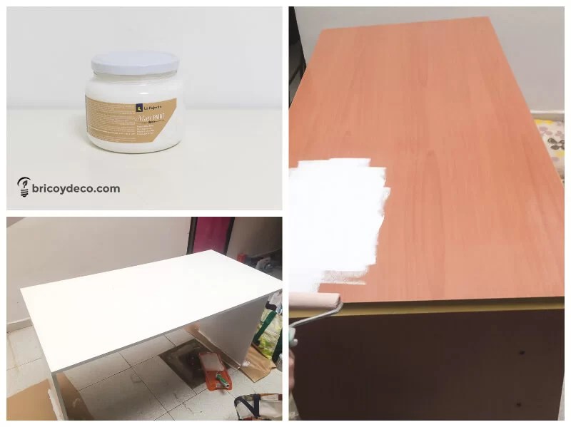 painting a melamine table