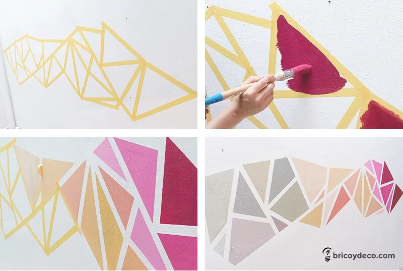 geometric wall decoration step by step