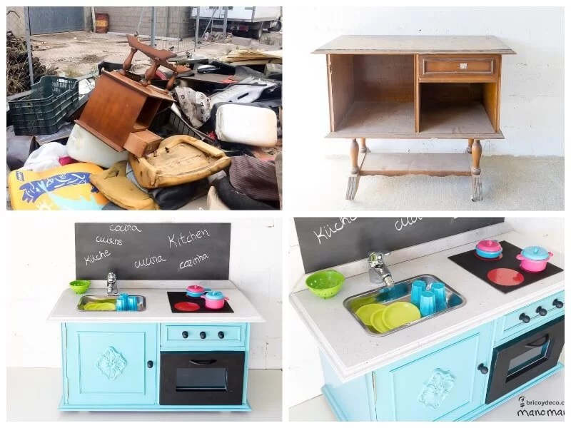 diy toys: kitchen with demolition furniture