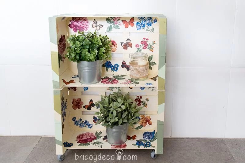 shelf with fruit boxes