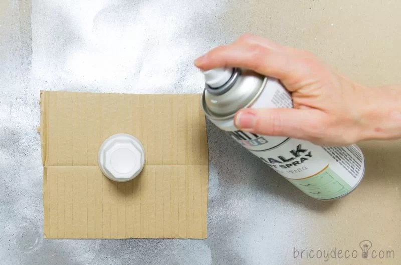 recycle glass with mint green chalk paint spray paint