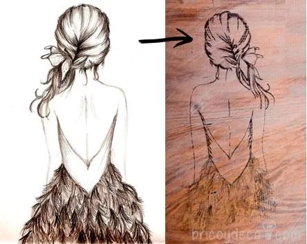 trace a drawing on wood