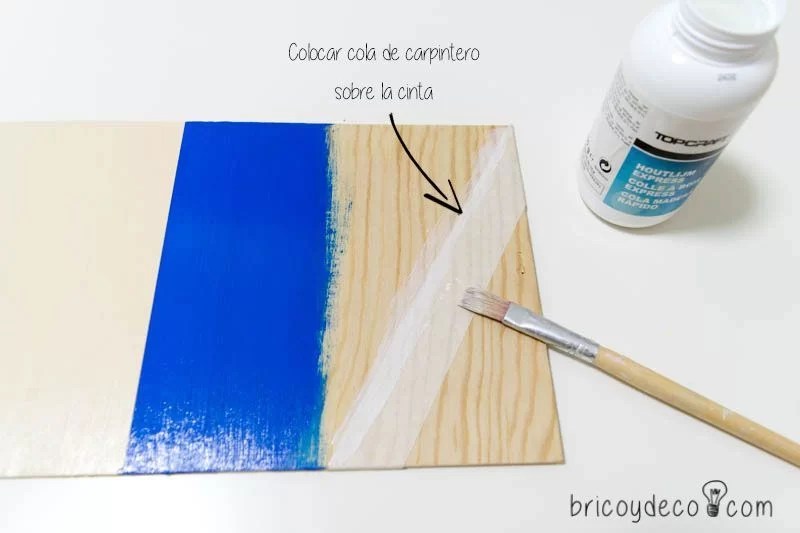 trick to paint perfect lines with masking tape