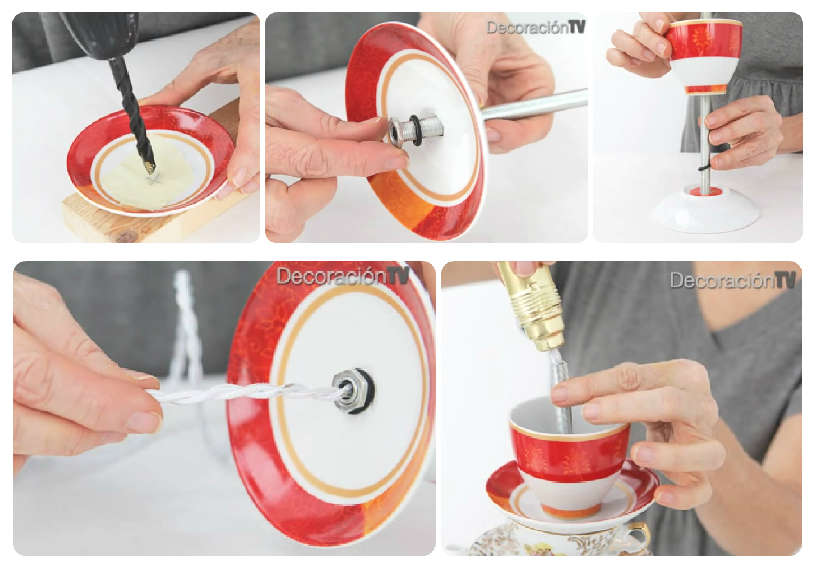 recycle-dishes-lamp-step-by-step