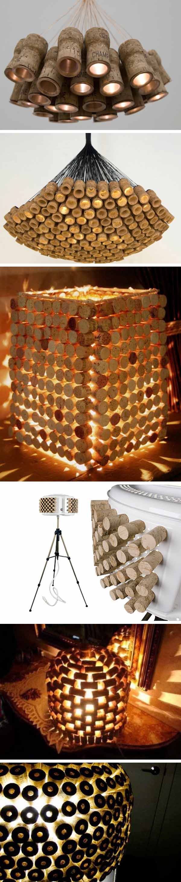 recycle corks - lamps