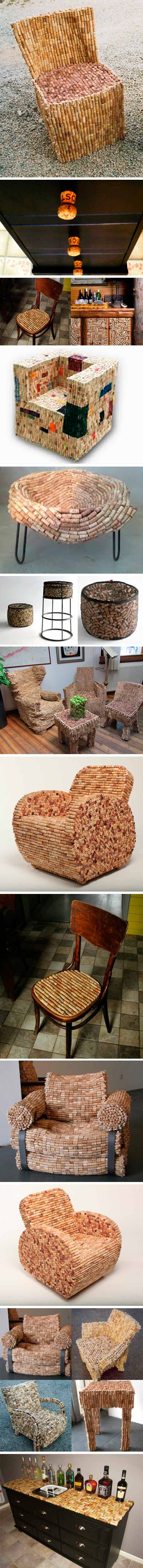 recycle cork stoppers - furniture