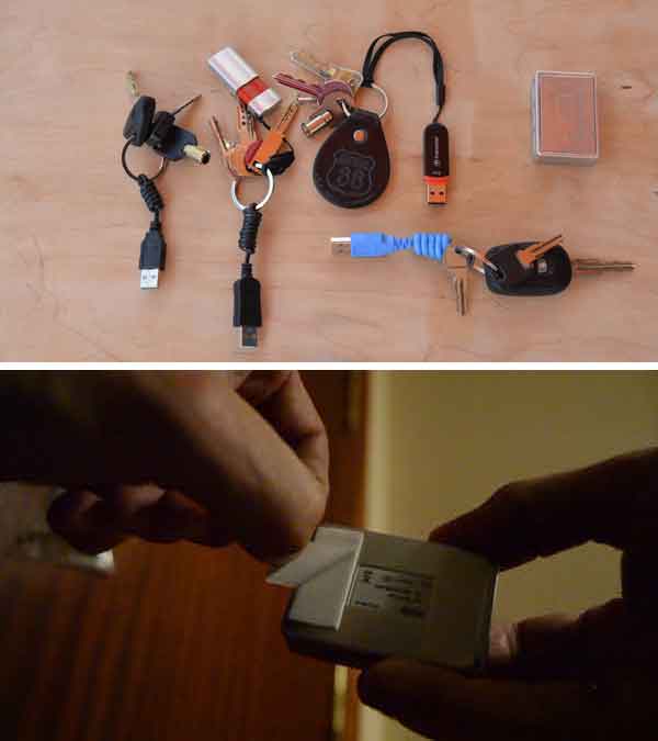 Key organizer recycling computer components