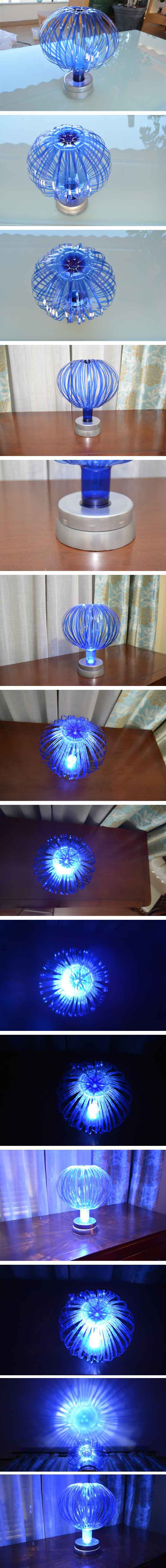 Recycled decorative push lamp 13
