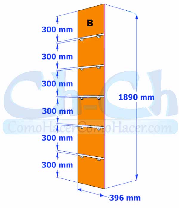 Planning for the construction of a bookcase