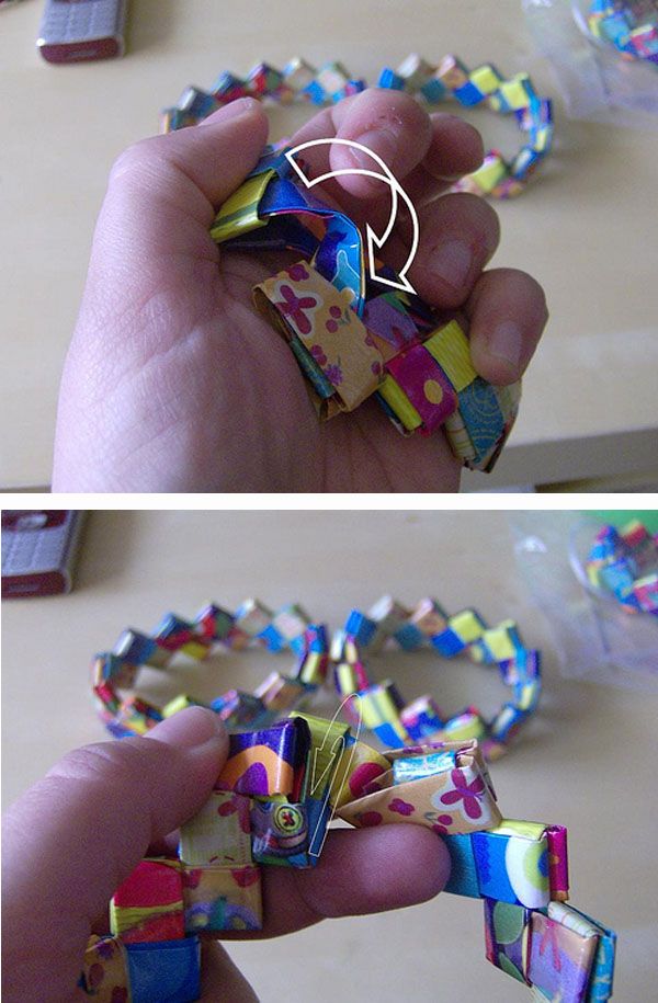 twisted paper technique recycling candy paper