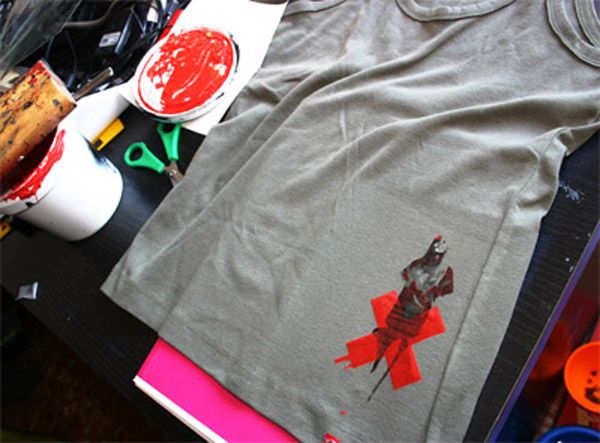 screen printing technique on fabric 