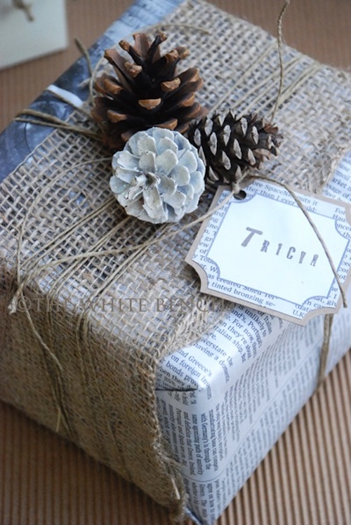 wrap gifts with recycled paper