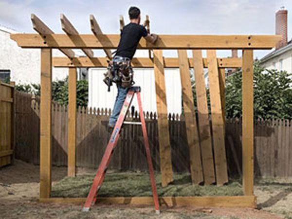 Construction of a wooden pergola - step by step