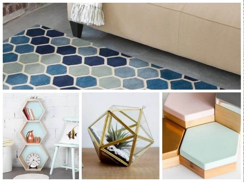 decorate with hexagons