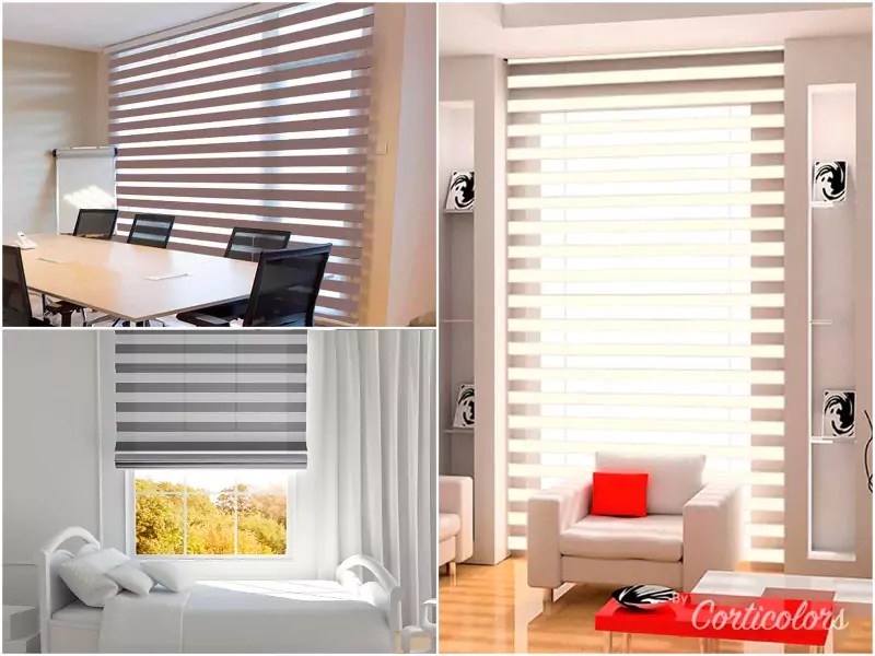 blinds night and day to separate environments