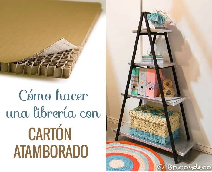 how to make a bookcase with corrugated cardboard