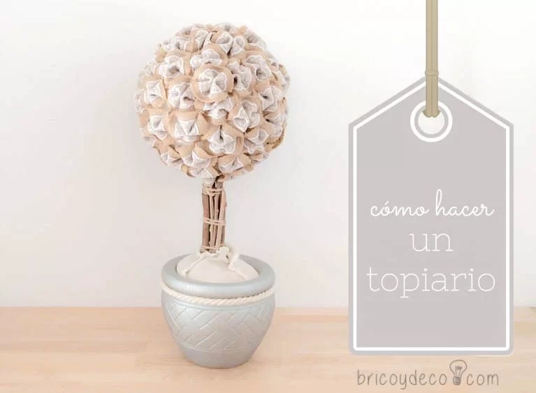 how to make a fabric topiary