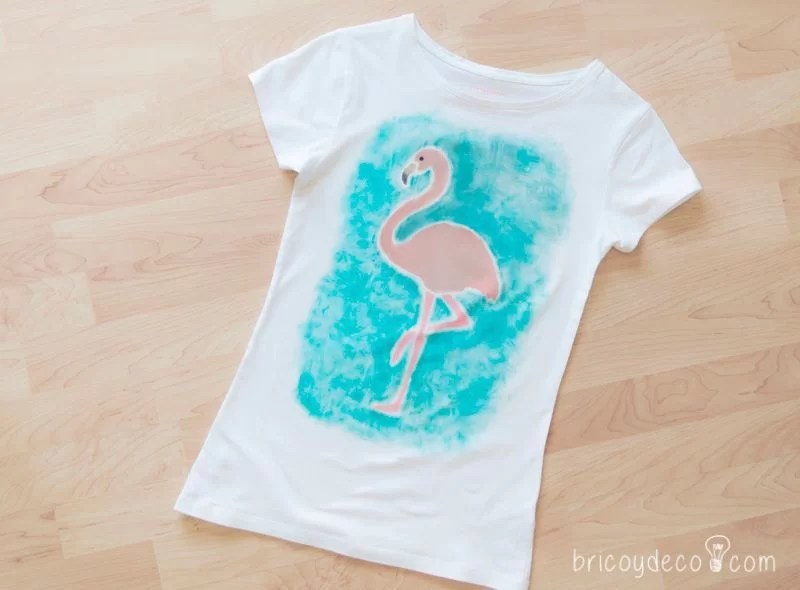 personalize a t-shirt with stencil and Markal Paintsticks