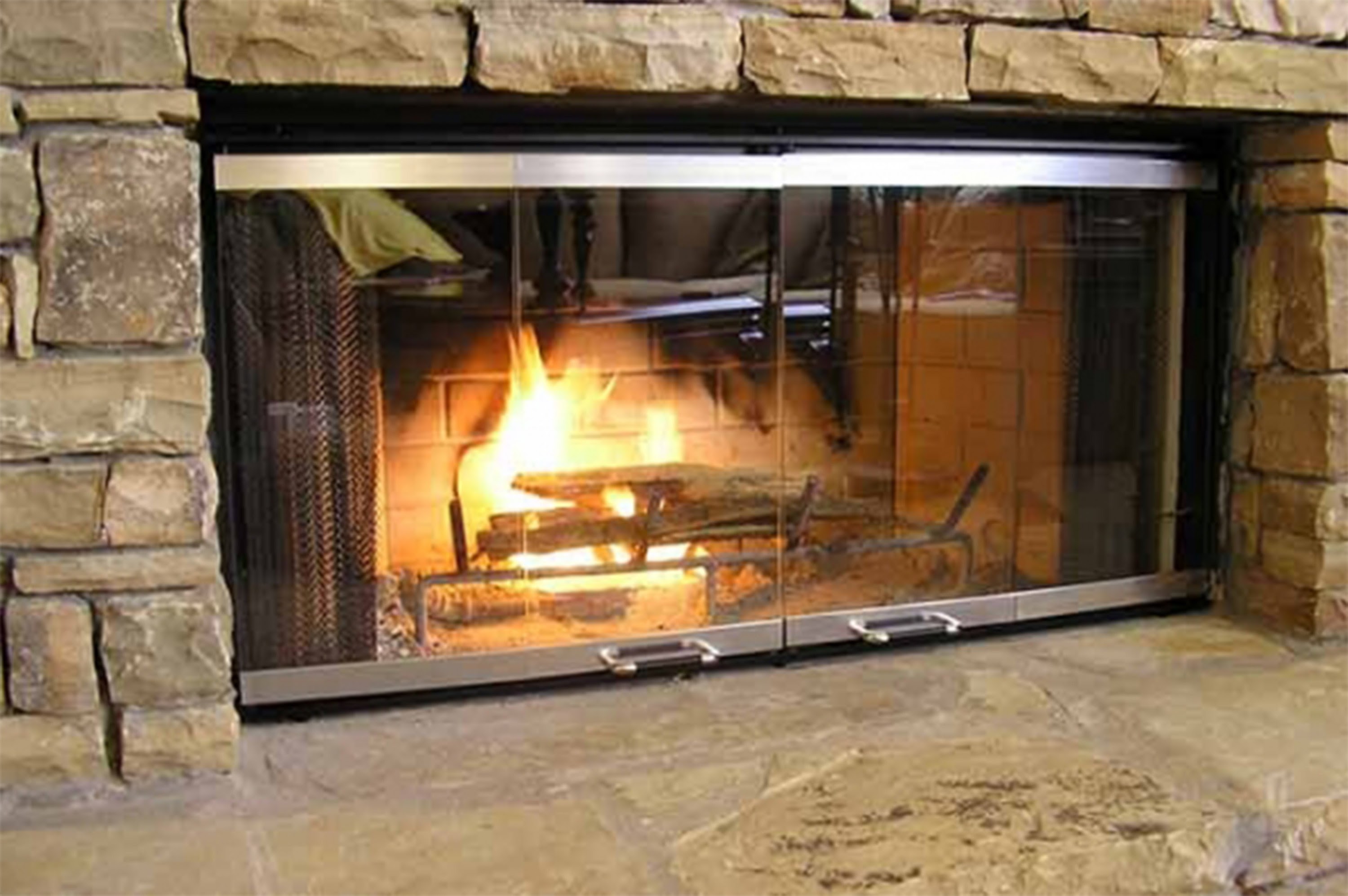 how to install custom fireplace doors - 3