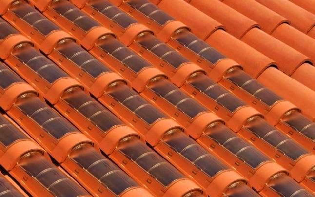 Photovoltaic solar roof tiles - imitation clay plastic roof tiles